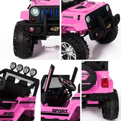 MEGA JEEP SUNSHINE, NAPĘD 4X4, 2X12V ,WOLNY START/ MIĘKKIE KOŁA, BLUETOOTH, RADIO EXCLUSIVE/2388 MEGA JEEP SUNSHINE, NAPĘD 4X4, 2X12V ,WOLNY START/ MIĘKKIE KOŁA, BLUETOOTH, RADIO EXCLUSIVE/2388