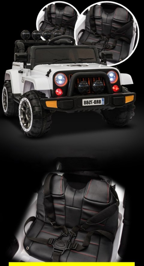 MEGA JEEP FULLTIME, NAPĘD 4X4, 1X12V ,WOLNY START/ MIĘKKIE KOŁA, EXCLUSIVE/7588 MEGA JEEP FULLTIME, NAPĘD 4X4, 1X12V ,WOLNY START/ MIĘKKIE KOŁA, EXCLUSIVE/7588