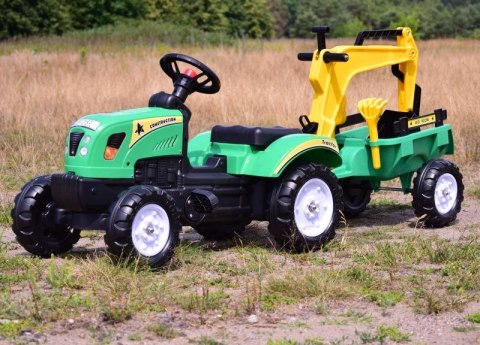 TRAKTOR NA PEDAŁY Z PRZYCZEPĄ I KOPARKĄ/ TR3007 TRAKTOR NA PEDAŁY Z PRZYCZEPĄ I KOPARKĄ/ TR3007