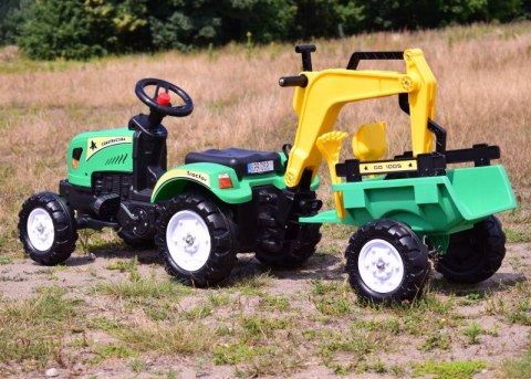 TRAKTOR NA PEDAŁY Z PRZYCZEPĄ I KOPARKĄ/ TR3007 TRAKTOR NA PEDAŁY Z PRZYCZEPĄ I KOPARKĄ/ TR3007