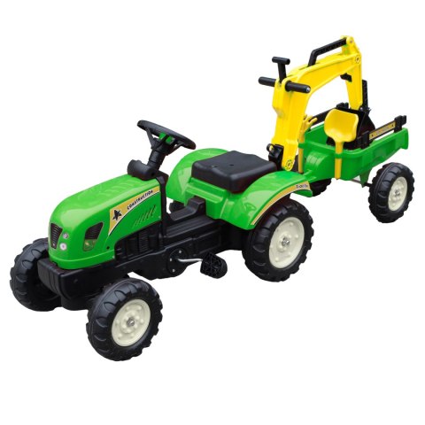 TRAKTOR NA PEDAŁY Z PRZYCZEPĄ I KOPARKĄ/ TR3007 TRAKTOR NA PEDAŁY Z PRZYCZEPĄ I KOPARKĄ/ TR3007