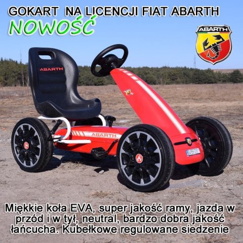 WIELKI LICENCJONOWANY GOKART FIAT ABARTH KOŁA EVA JAKOŚĆ /PB9388A WIELKI LICENCJONOWANY GOKART FIAT ABARTH KOŁA EVA JAKOŚĆ /PB9388A