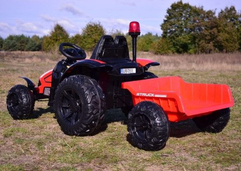 SUPER TRAKTOR TRUCK Z PRZYCZEPĄ I KOGUTEM, MIĘKKIE KOŁA, MIĘKKIE SIEDZENIE, PILOT/HZB200 SUPER TRAKTOR TRUCK Z PRZYCZEPĄ I KOGUTEM, MIĘKKIE KOŁA, MIĘKKIE SIEDZENIE, PILOT/HZB200