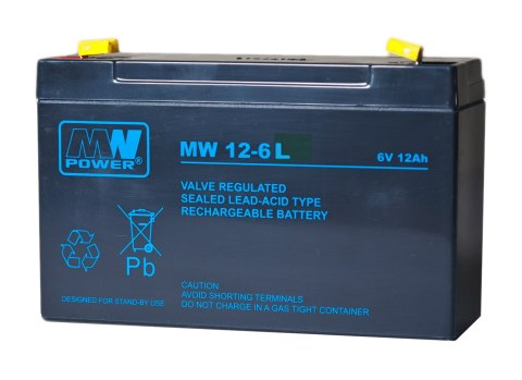 AKUMULATOR AGM -MW-12AH-6V, ŻYWOTNOŚĆ 6-9 LAT AKUMULATOR AGM -MW-12AH-6V, ŻYWOTNOŚĆ 6-9 LAT