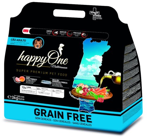 HappyOne Grain-Free Mediterraneum sardynka 3kg HappyOne Grain-Free Mediterraneum sardynka 3kg