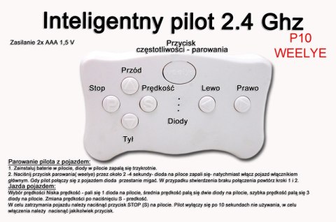 Pilot zdalnego sterowania w technologii 2.4 Ghz WEELYE Pilot zdalnego sterowania w technologii 2.4 Ghz WEELYE