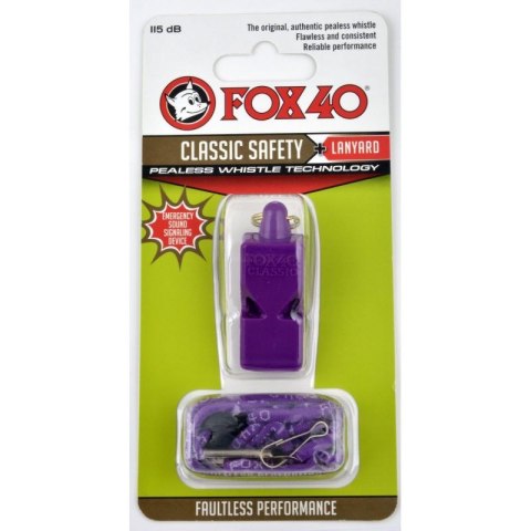 Gwizdek FOX Classic + sznurek 9903-0808 fioletowy Gwizdek FOX Classic + sznurek 9903-0808 fioletowy