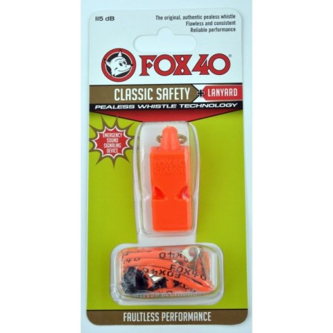 Gwizdek Fox 40 Classic + sznurek 9903-0308 pomarańczowy Gwizdek Fox 40 Classic + sznurek 9903-0308 pomarańczowy
