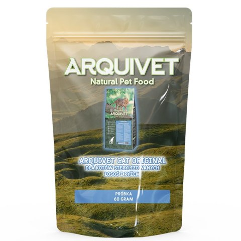 PRÓBKA ARQUIVET CAT Original dla kotów sterylizowanych łosoś z ryżem 60 g PRÓBKA ARQUIVET CAT Original dla kotów sterylizowanych łosoś z ryżem 60 g