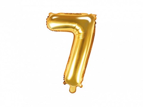 Balon foliowy 35cm cyfra ''7'' złoto FB10M-7-019 Balon foliowy 35cm cyfra ''7'' złoto FB10M-7-019