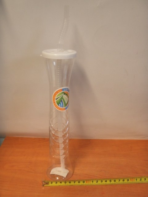 Butelka plastikowa 28cm ze słomką Butelka plastikowa 28cm ze słomką