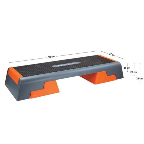 Step do aerobiku HMS Premium AS007 BLACK/ORANGE Step do aerobiku HMS Premium AS007 BLACK/ORANGE