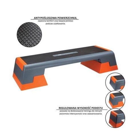 Step do aerobiku HMS Premium AS007 BLACK/ORANGE Step do aerobiku HMS Premium AS007 BLACK/ORANGE