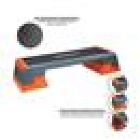 Step do aerobiku HMS Premium AS007 BLACK/ORANGE Step do aerobiku HMS Premium AS007 BLACK/ORANGE