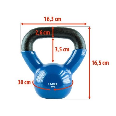 Kettlebell żeliwny Blue HMS KNV04 Kettlebell żeliwny Blue HMS KNV04