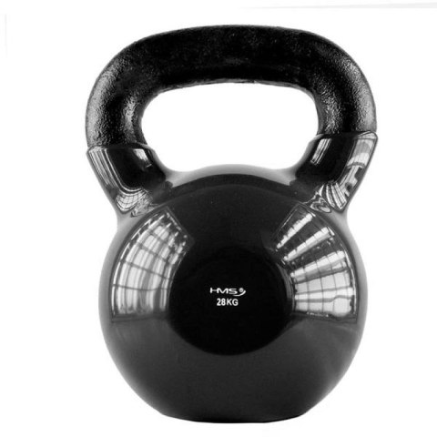 Kettlebell żeliwny pokryty winylem HMS black KNV28 Kettlebell żeliwny pokryty winylem HMS black KNV28