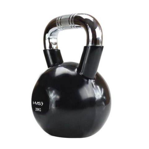 Kettlebell żeliwny uchwyt chrom radełkowany HMS KTC12 BLACK Kettlebell żeliwny uchwyt chrom radełkowany HMS KTC12 BLACK