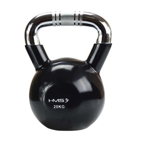 Kettlebell żeliwny uchwyt chrom radełkowany HMS KTC12 BLACK Kettlebell żeliwny uchwyt chrom radełkowany HMS KTC12 BLACK